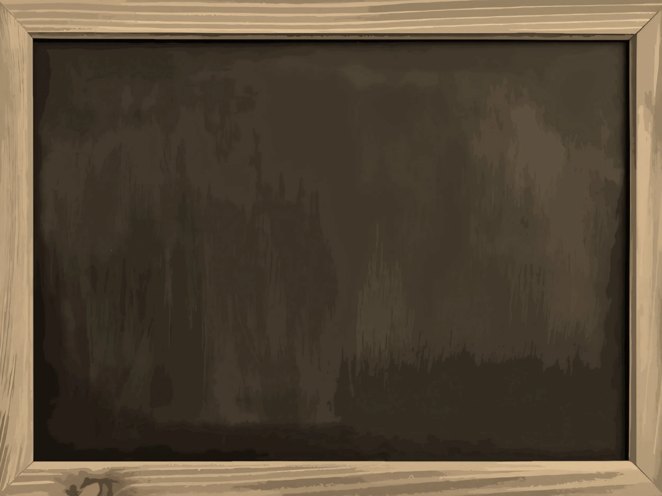 Empty black chalkboard with light wooden frame.